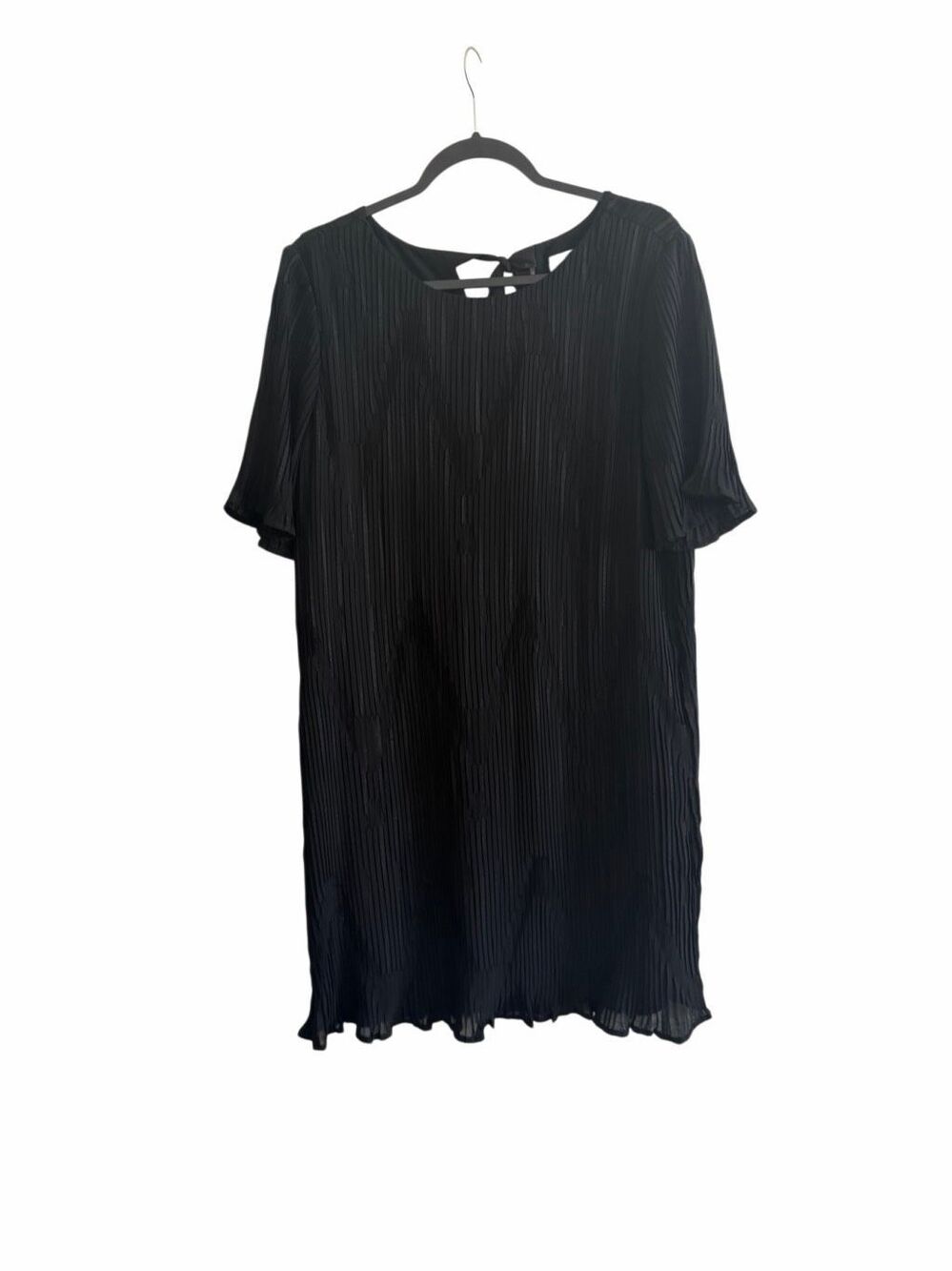 NWT Anthropologie Sunday in Brooklyn Black Striped Pleated Lined Dress Size S
